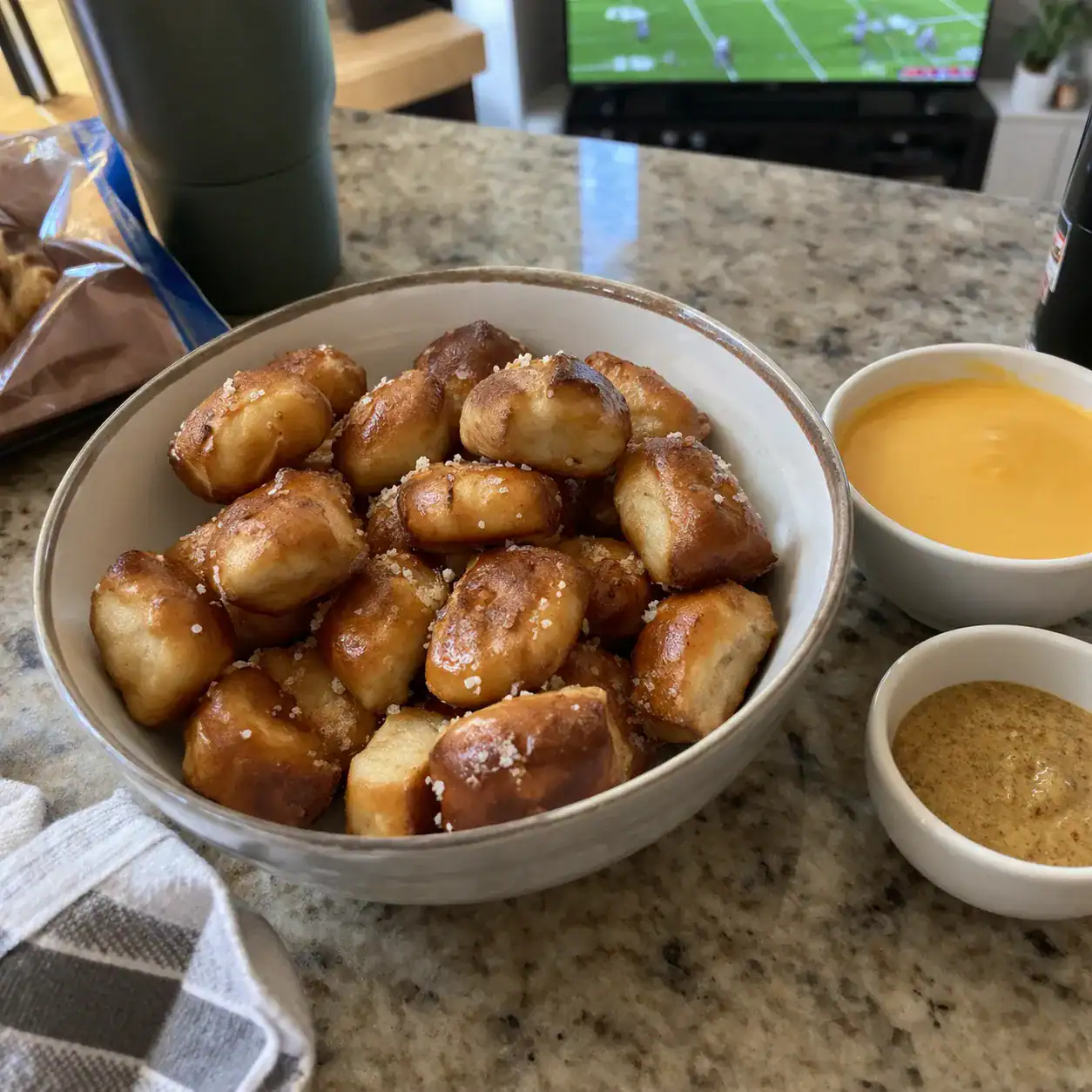 11. Soft Pretzel Bites with Dip