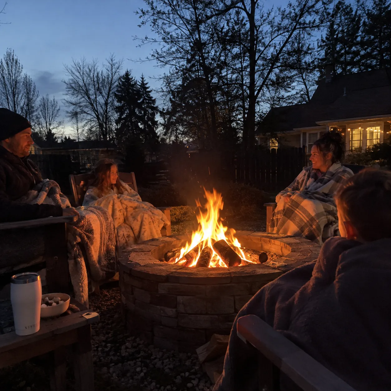 13. Light the Fire Pit After the Clocks Change