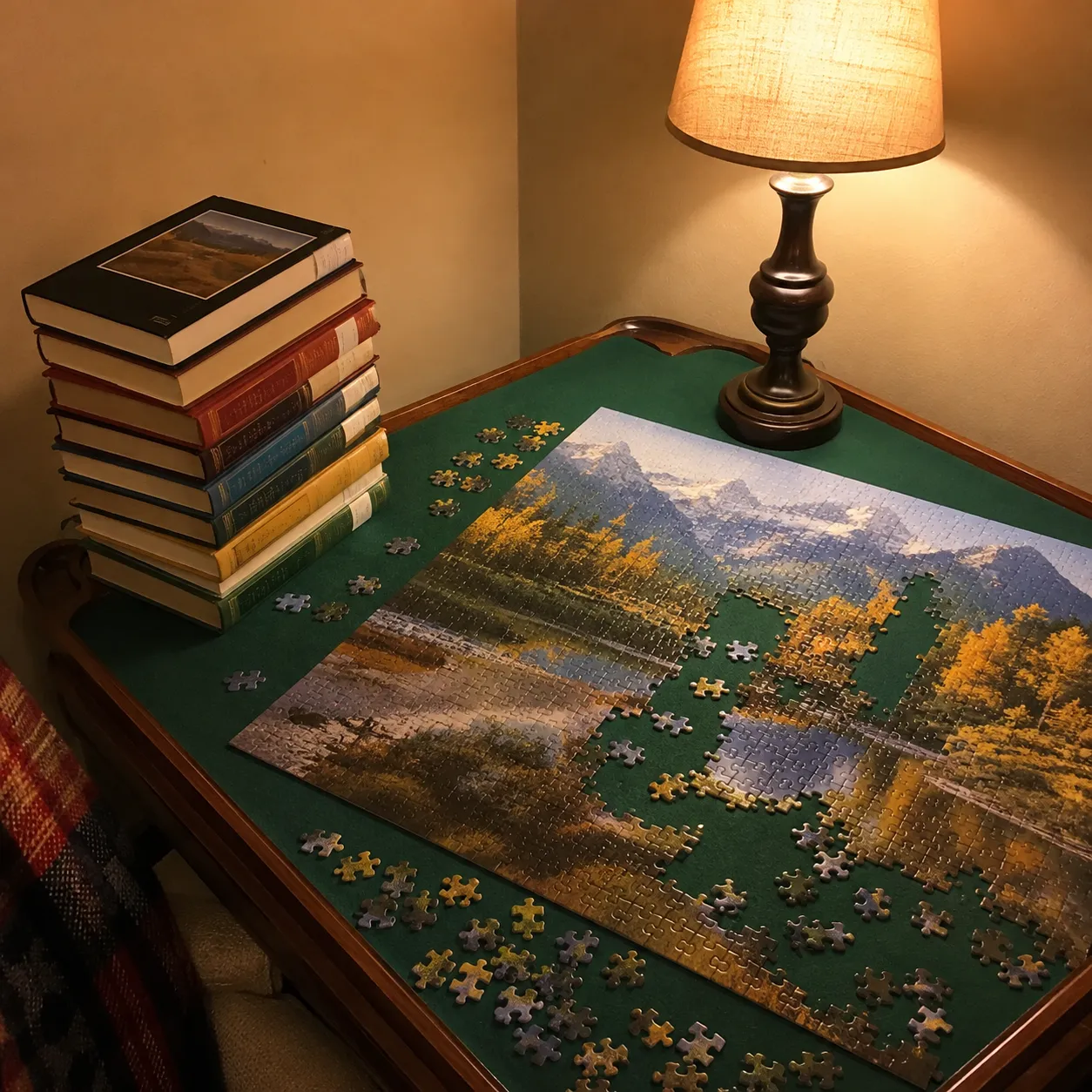 14. Do a Library Haul and a Puzzle Table