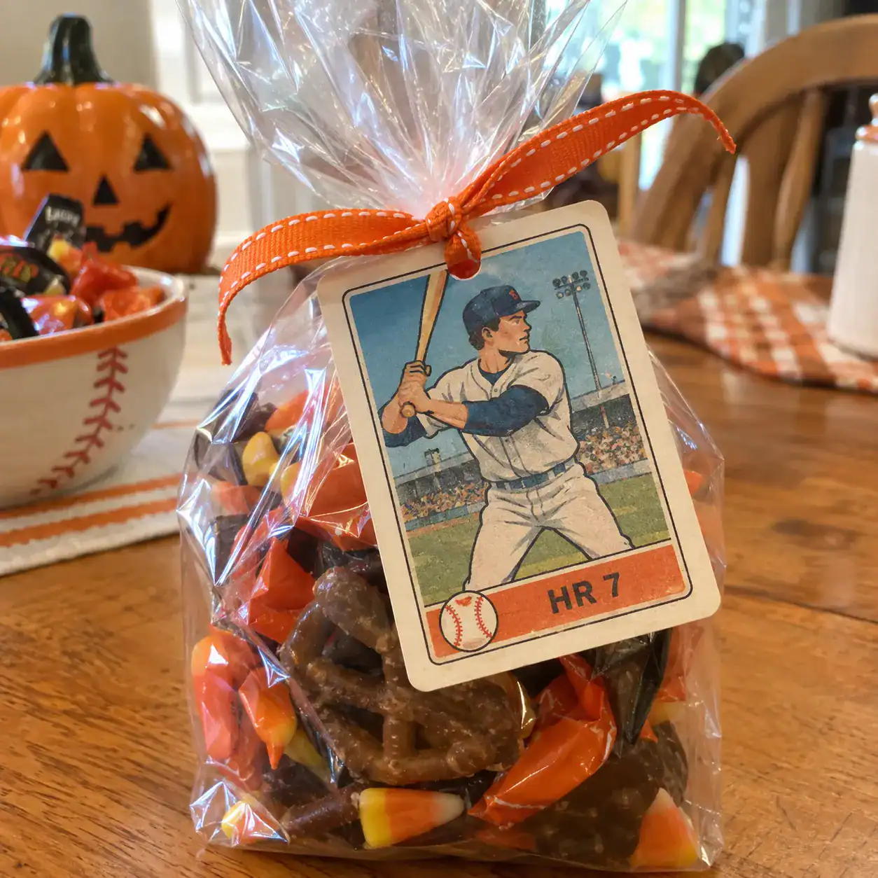 15. Baseball-Card Treat Tags