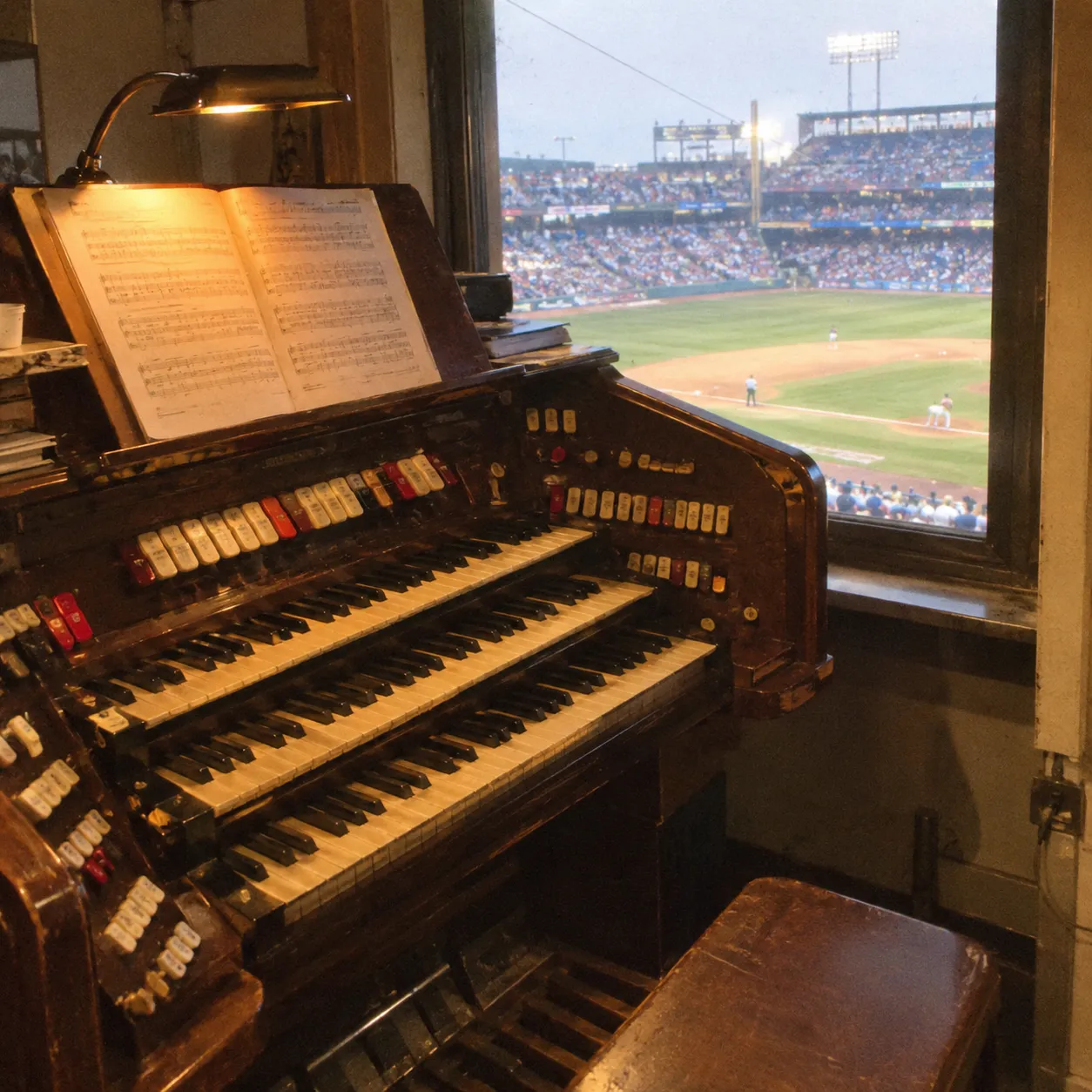 15. The organ ran the soundtrack, not a hype song