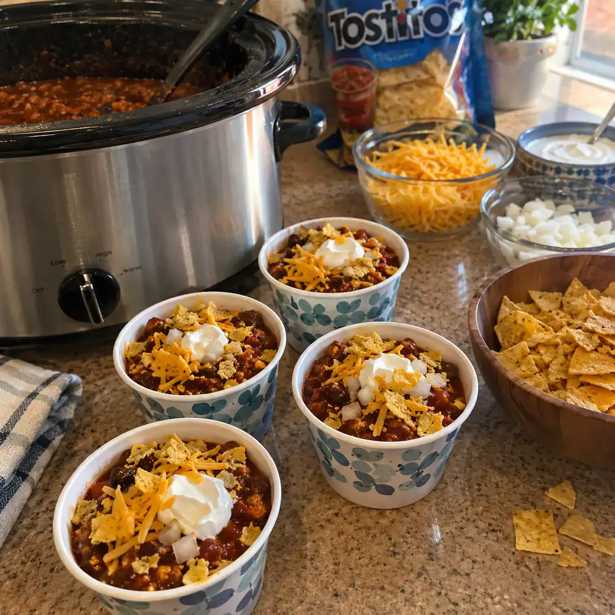 17. Slow-Cooker Chili Cups