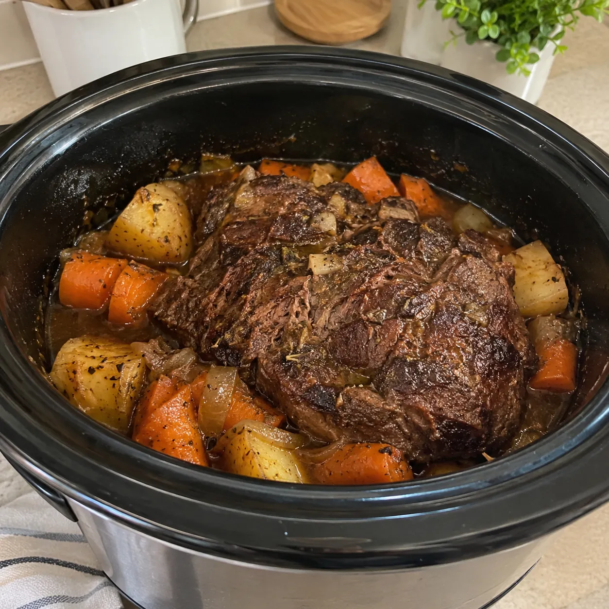 2. Pot Roast With Carrots and Potatoes