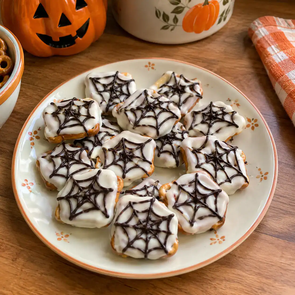 2. Spiderweb Pretzel Bites