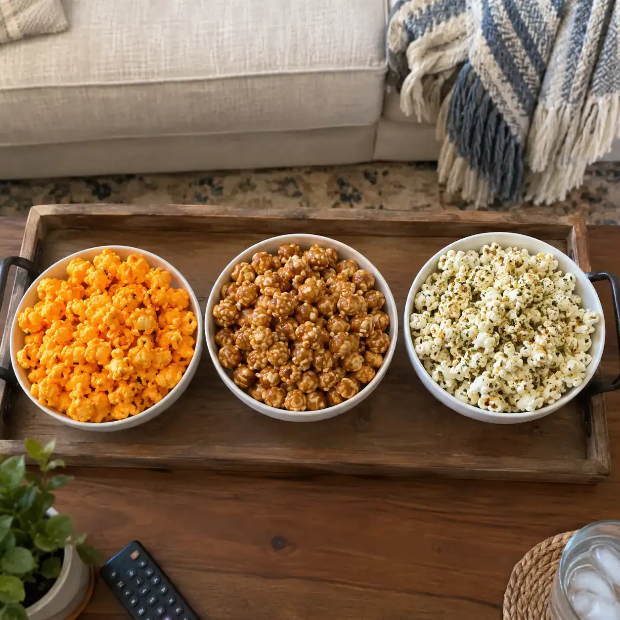 2. The Three-Popcorn Movie Night Board