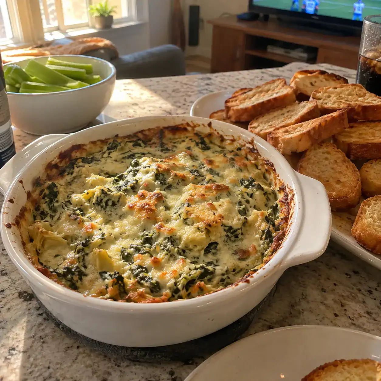 2. Warm Spinach-Artichoke Dip