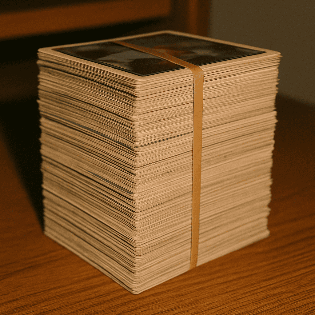 22 rubber banded the whole stack