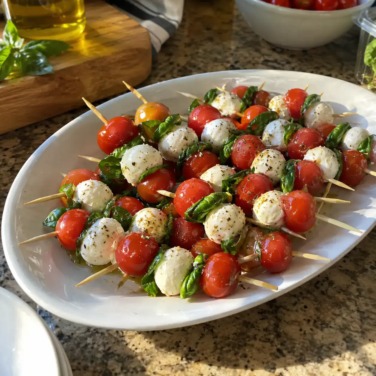 27. Caprese or Antipasto Skewers
