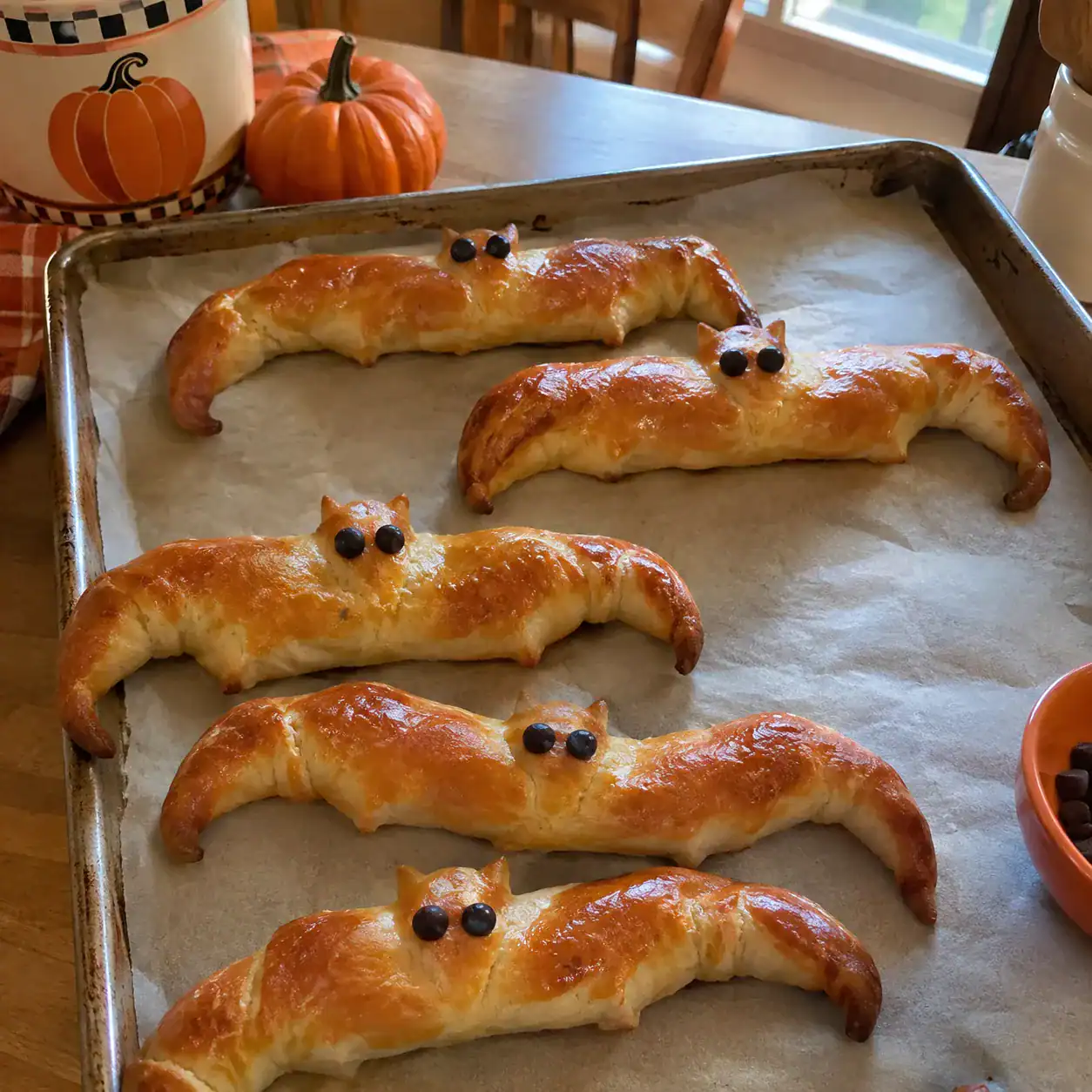 3. Bat-Shaped Soft Pretzels