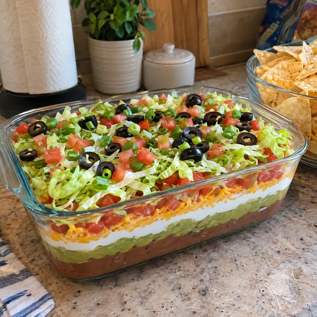 3. Layered 7-Layer Bean Dip