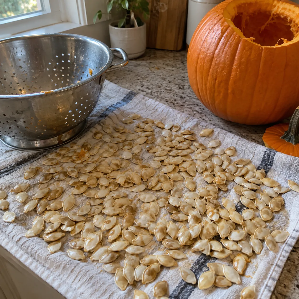4. Roast the Pumpkin Seeds Instead of Tossing Them