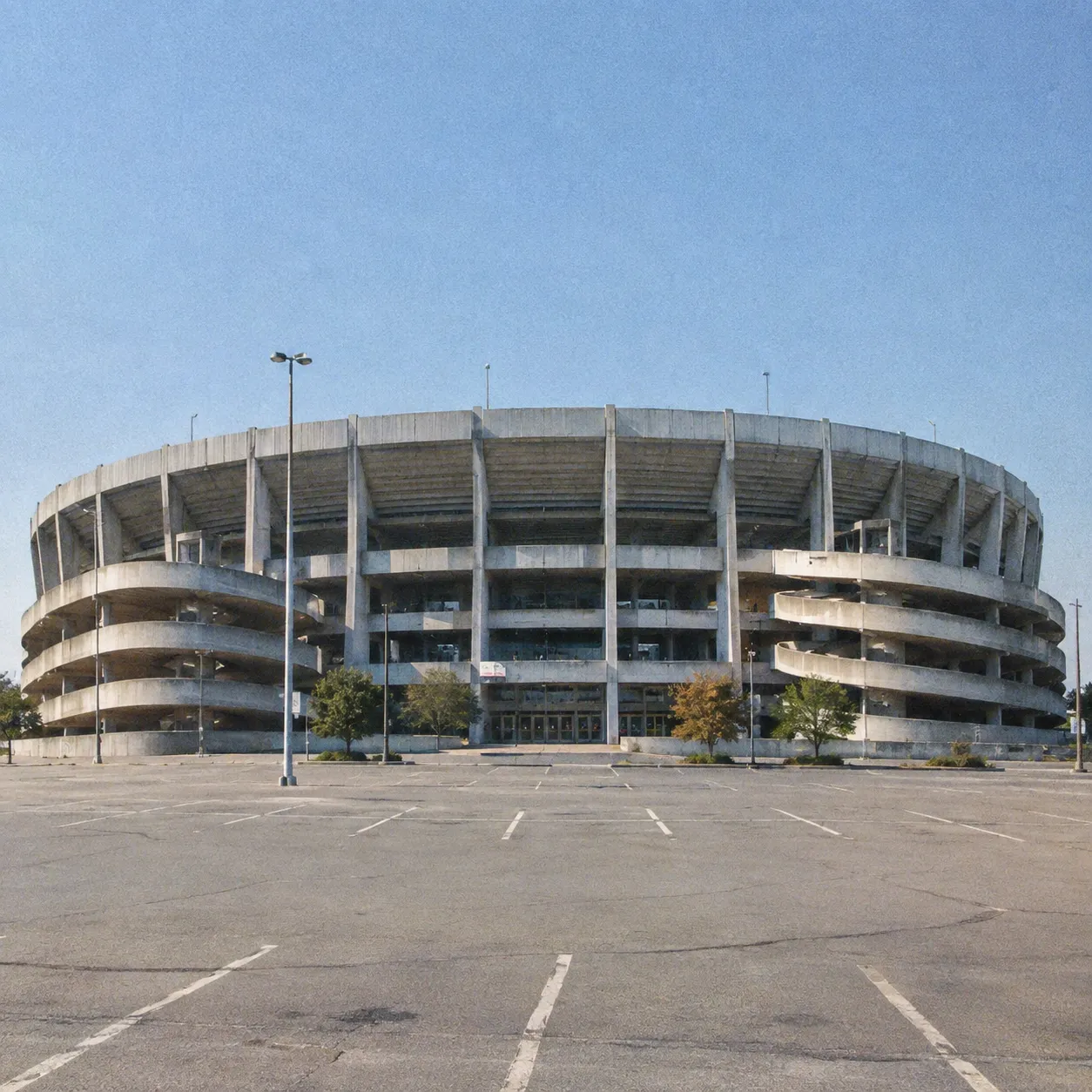 6. Teams played in giant concrete bowls