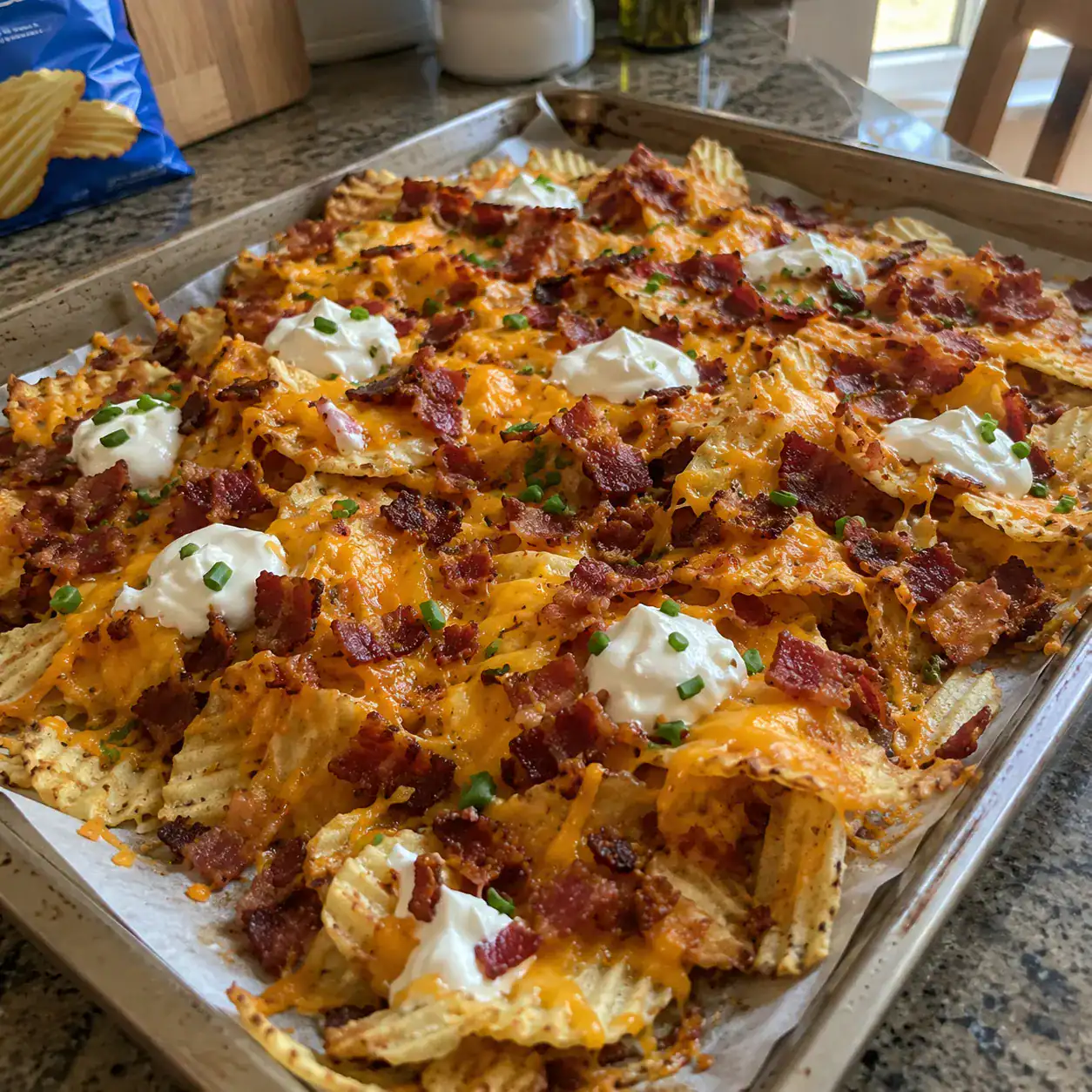 7. Loaded Baked-Potato-Chip Bites