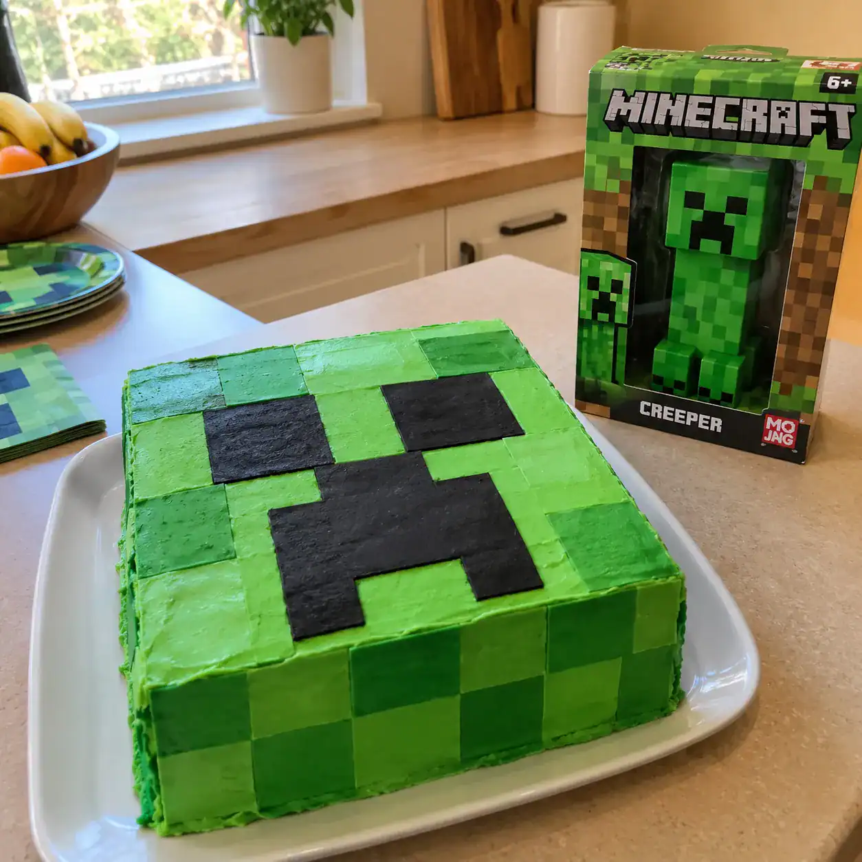 7. The Creeper Block Cake