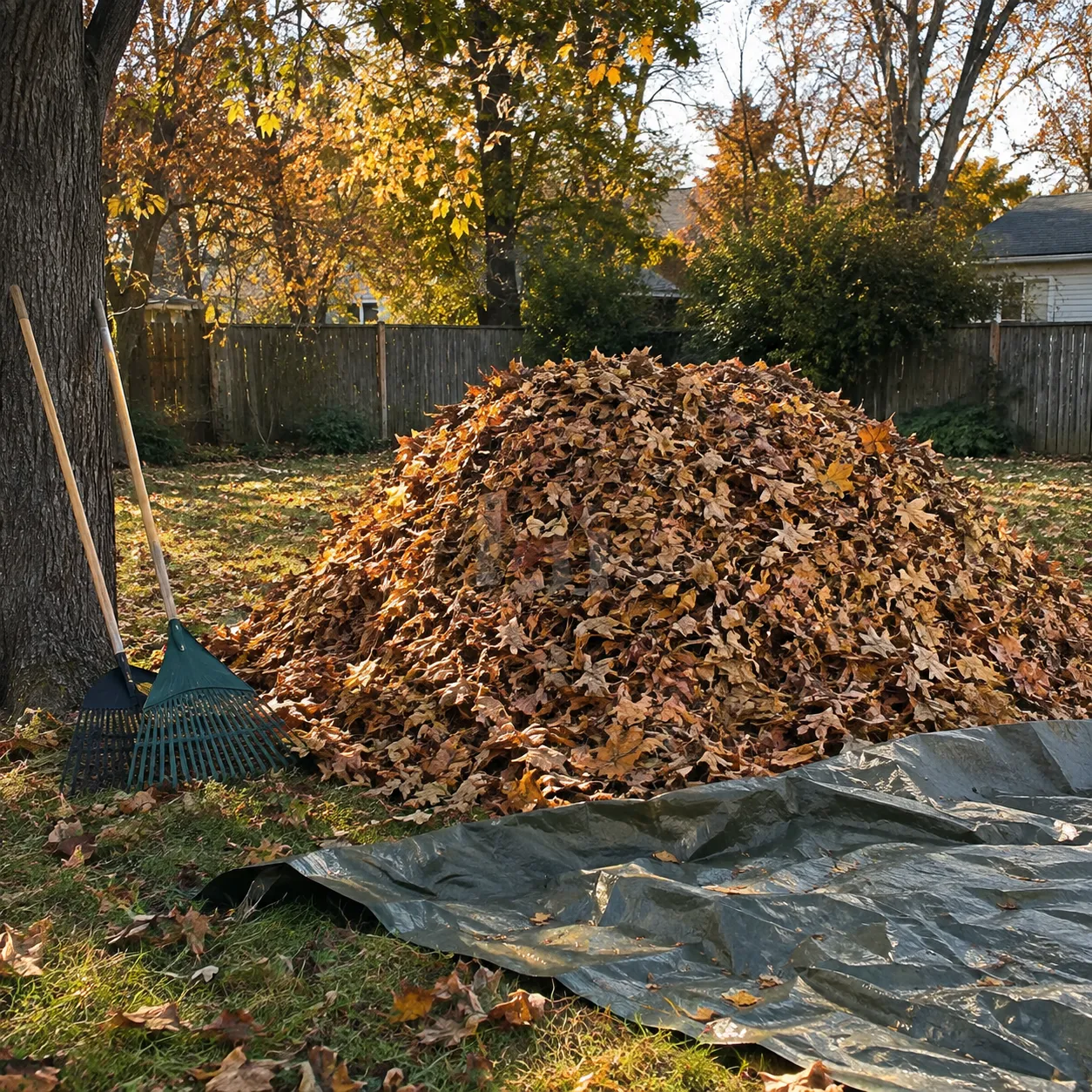8. Turn Raking Into a Leaf Pile Afternoon