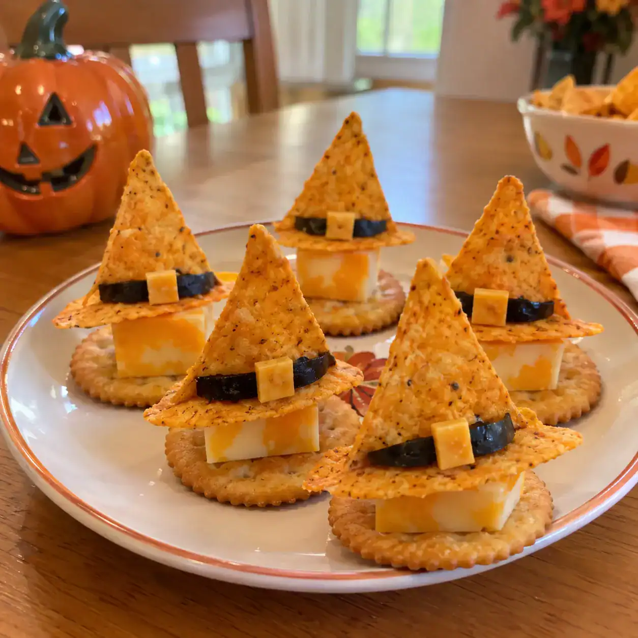 8. Witch-Hat Cheese Cubes