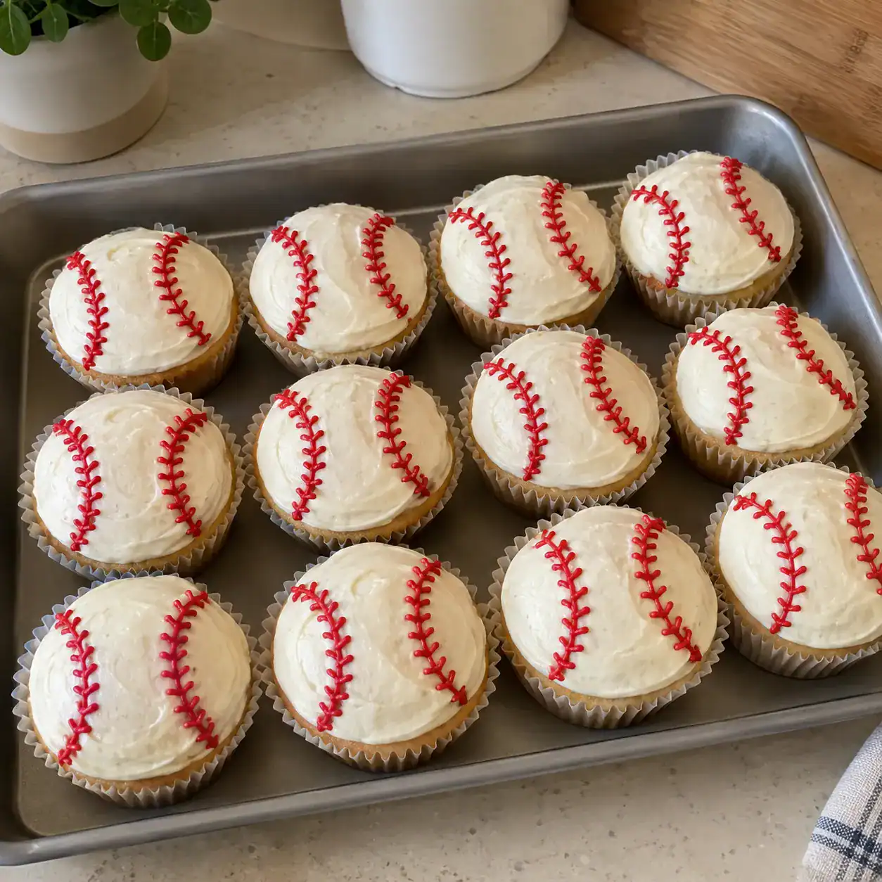 9. Cupcake Baseballs